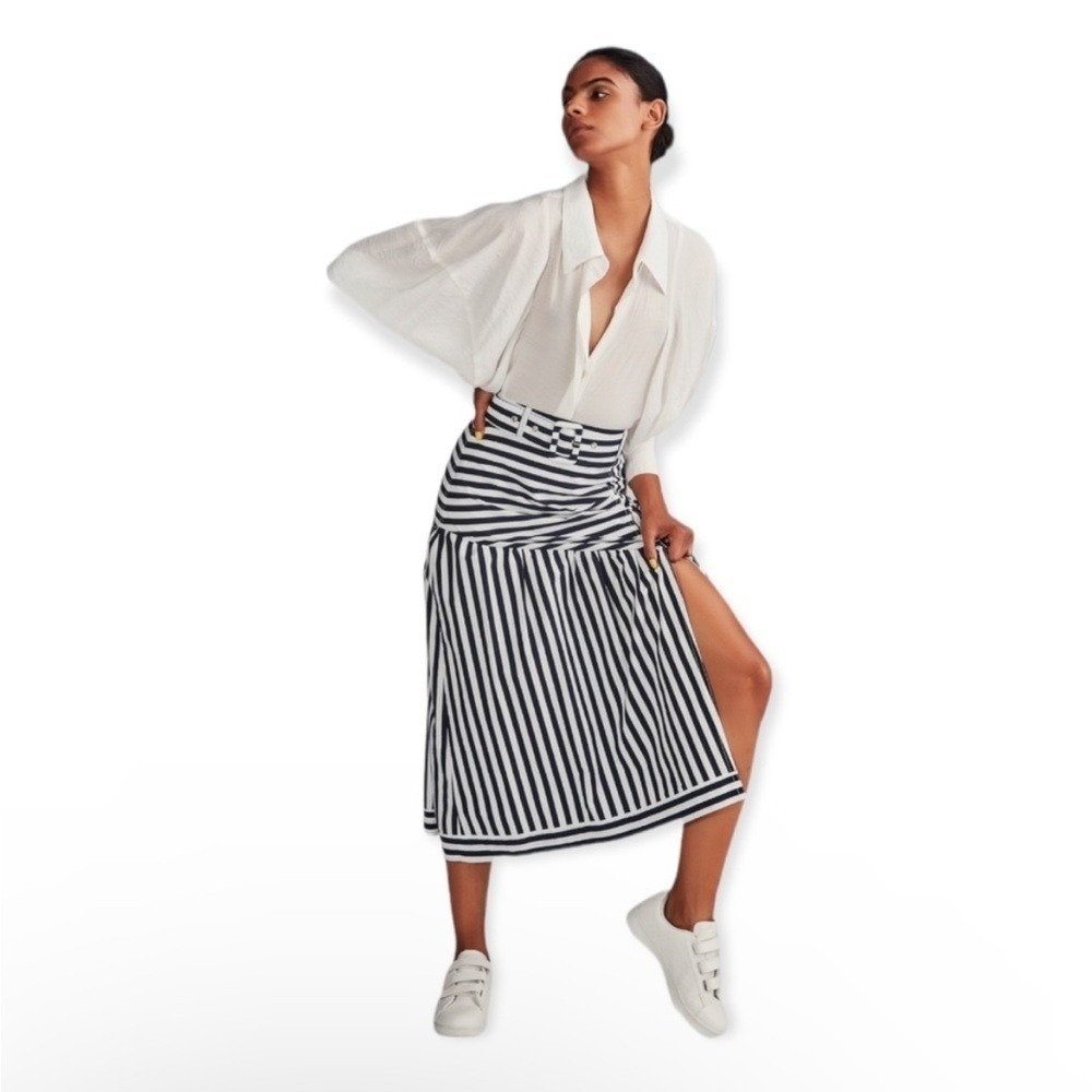 Cooper by Trelise Cooper Belt It Out Striped Midi Skirt Size 16/14
